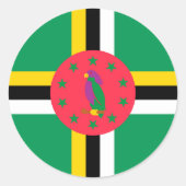Dominica Runder Aufkleber (Vorderseite)