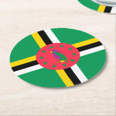 Dominica Runder Pappuntersetzer (Angewinkelt)