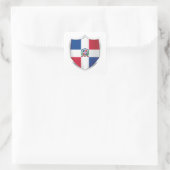 Dominica Silver Shield Flag Quadratischer Aufkleber (Tasche)