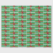 DOMINICA | Sisserou Parrot | DOMINIKANISCHE Flagge Geschenkpapier (Flach)