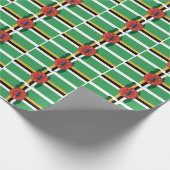 DOMINICA | Sisserou Parrot | DOMINIKANISCHE Flagge Geschenkpapier (Ecke)