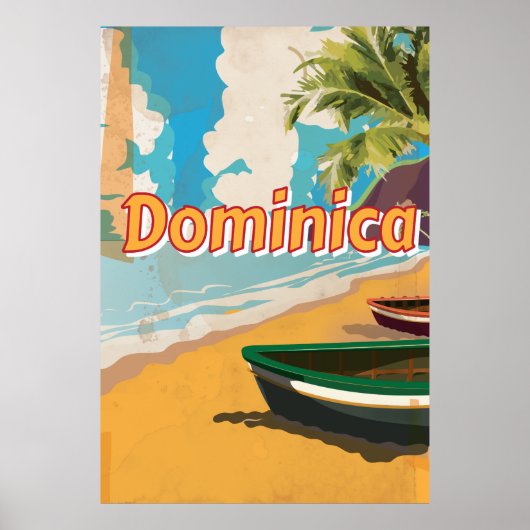 Dominica Vintager Urlaub Poster (Vorne)