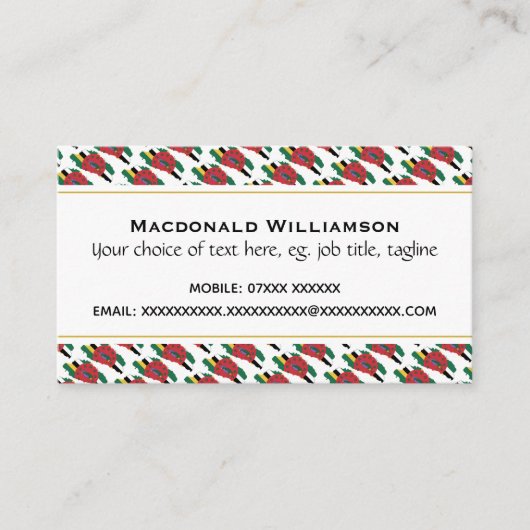 DOMINICA VISITENKARTE (Vorderseite)