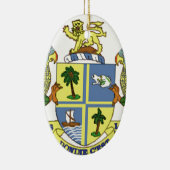 Dominica-Wappen Keramik Ornament (Rechts)