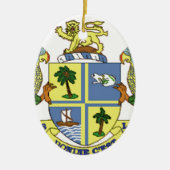 Dominica-Wappen Keramik Ornament (Vorne)