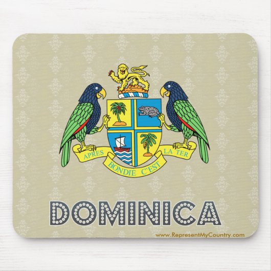 Dominica-Wappen Mousepad (Vorne)