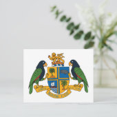 Dominica-Wappen Postkarte (Stehend Vorderseite)