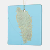 Dominica West Indies Map Keramikornament (Links)