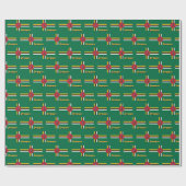 Dominica Wrapping Paper, Dominica Flag Patrioten Geschenkpapier (Flach)