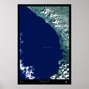Dominical, Costa Rica-Satellitenplakat Poster