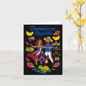 Dominican Republic Culture Dancing Travel Karte (Gelbe Blume)