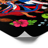 Dominican Republic Culture Dancing Travel Poster (Ecke)