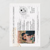 Dominican Republic Destination Wedding Passport Folieneinladung (Rückseite)