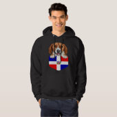 Dominican Republic Flag American Foxhound Dog In P Hoodie (Vorne ganz)