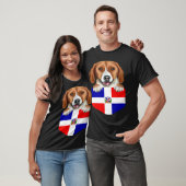 Dominican Republic Flag American Foxhound Dog In P T-Shirt (Unisex)