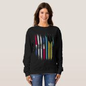 Dominican Republic Flag Bahamas Grown Country Flag Sweatshirt (Vorne ganz)