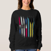 Dominican Republic Flag Bahamas Grown Country Flag Sweatshirt (Vorderseite)