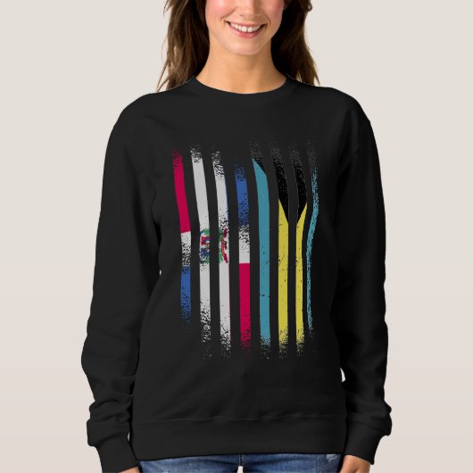Dominican Republic Flag Bahamas Grown Country Flag Sweatshirt (Vorderseite)