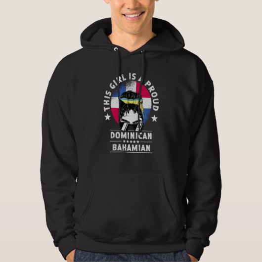 Dominican Republic Flag Bahamas Grown Women Girl P Hoodie (Vorderseite)