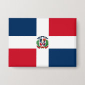 Dominican Republic Flag Bandera Dominicana Button (Vorderseite)