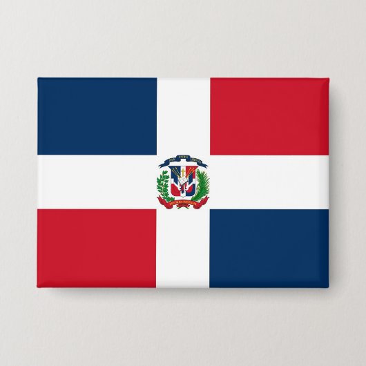 Dominican Republic Flag Bandera Dominicana Button (Vorderseite)