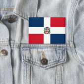 Dominican Republic Flag Bandera Dominicana Button (Insitu)