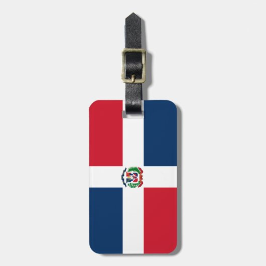 Dominican Republic flag Gepäckanhänger (Vorderseite vertikal)