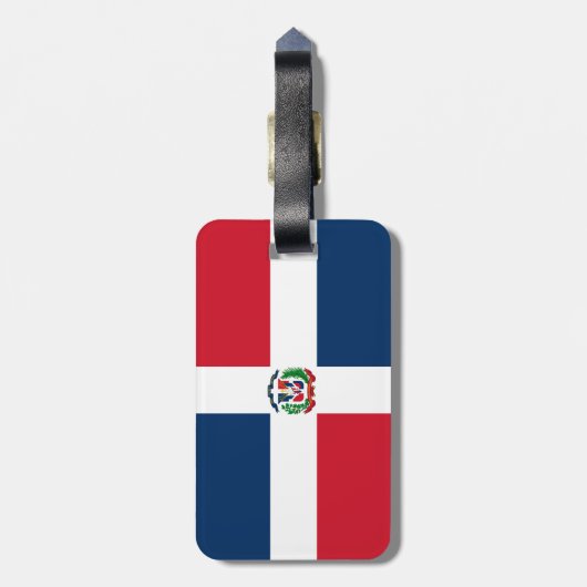 Dominican Republic flag Gepäckanhänger (Rückseite vertikal)