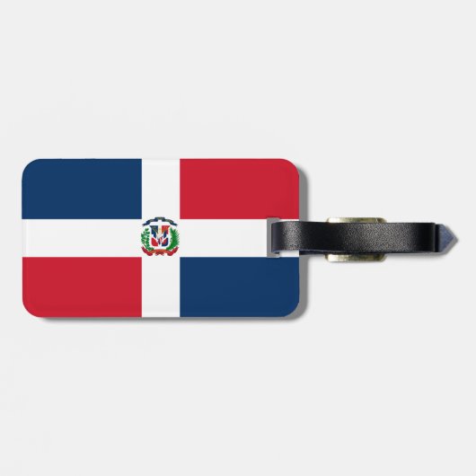 Dominican Republic flag Gepäckanhänger (Rückseite horizontal)