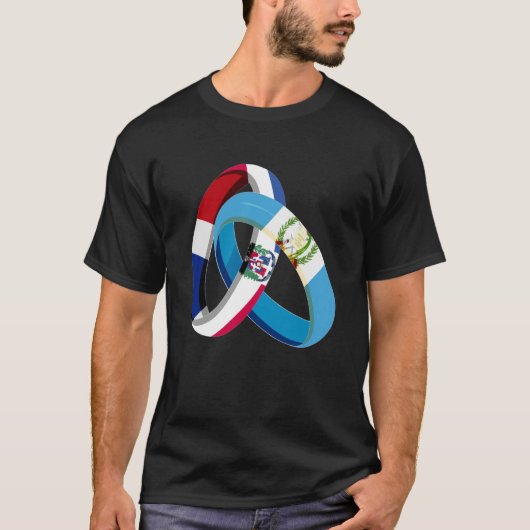 Dominican Republic Flag Guatemala Ring Marriage We T-Shirt (Vorderseite)