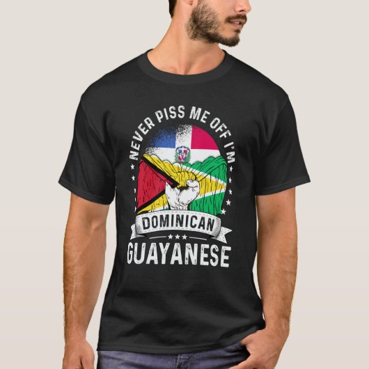 Dominican Republic Flag Guayanese Grown Humor Pri T-Shirt (Vorderseite)