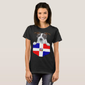 Dominican Republic Flag Italian Greyhound Dog In P T-Shirt (Vorne ganz)