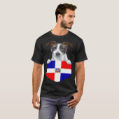 Dominican Republic Flag Italian Greyhound Dog In P T-Shirt (Vorne ganz)