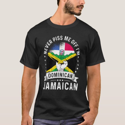 Dominican Republic Flag Jamaica Grown Humor Pride T-Shirt (Vorderseite)