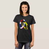 Dominican Republic Flag Jamaica Grown Ring Marriag T-Shirt (Vorne ganz)