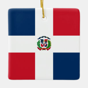 Dominican Republic Flag Keramikornament