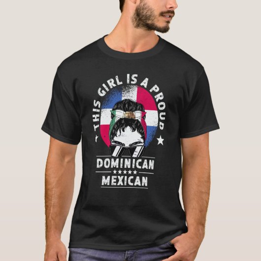 Dominican Republic Flag Mexico Grown Women Girl Pr T-Shirt (Vorderseite)
