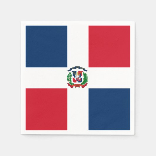 Dominican Republic flag Paper Napkin Serviette (Vorderseite)
