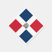 Dominican Republic flag Paper Napkin Serviette (Ecke)