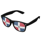 Dominican Republic flag party Sunglasses Partybrille (Schrägansicht)