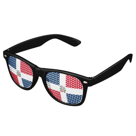 Dominican Republic flag party Sunglasses Partybrille (Schrägansicht)