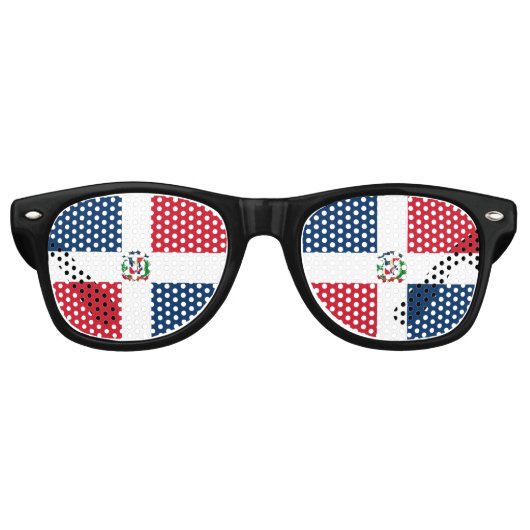 Dominican Republic flag party Sunglasses Partybrille (Vorderseite)