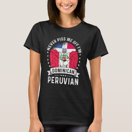 Dominican Republic Flag Peru Grown Humor Pride T-Shirt (Vorderseite)