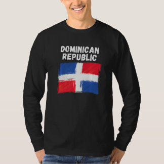 Dominican Republic Flag Souvenir Hiking Holiday 20 T-Shirt