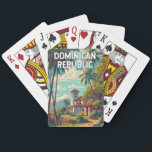 Dominican Republic Illustration Travel Art Vintage Spielkarten<br><div class="desc">Dominican Republic in a vector art style. From relaxing in Punta Cana to exploring the historic streets of Santo Domingo or adventuring in the mountains of Jarabacoa,  this destination offers the perfect mix of relaxation and exploration.</div>