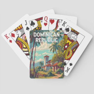 Dominican Republic Illustration Travel Art Vintage Spielkarten