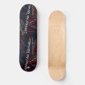 Dominican Republic National Pride Wordcloud Skateboard (Vorderseite)