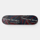 Dominican Republic National Pride Wordcloud Skateboard (Horizontal)