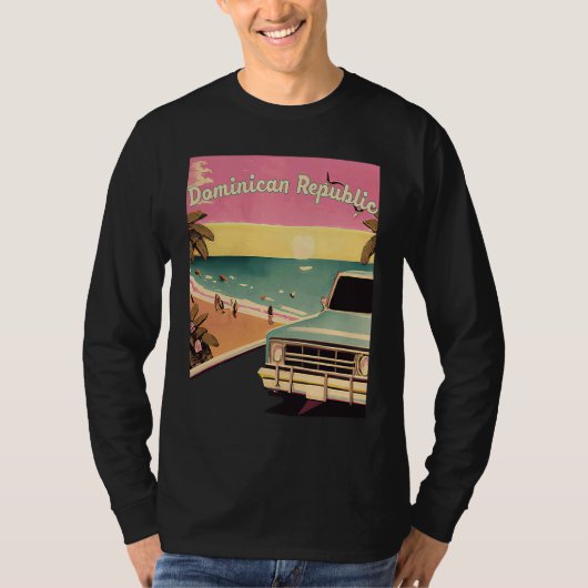 Dominican Republic Retro Beach Vacation Graphics S T-Shirt (Vorderseite)