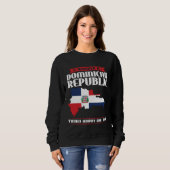 Dominican Republic Thinking of Me Too Vacation Fla Sweatshirt (Vorne ganz)